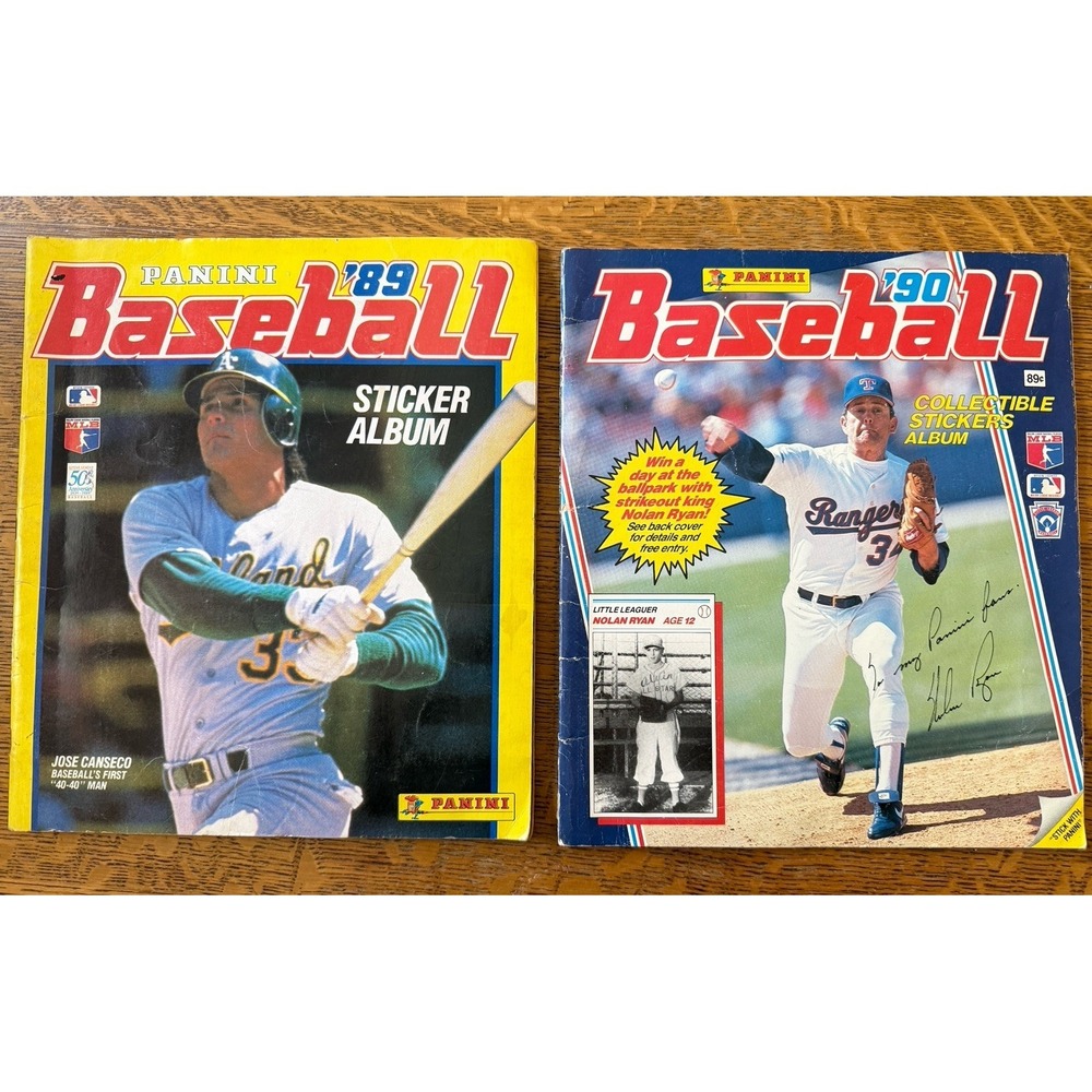1989 / 1990‎ MLB Panini Baseball Sticker Album Partially Full